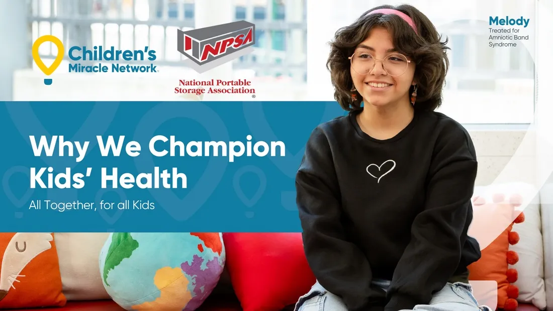 Children's Miracle Network and NPSA graphic: Why we champion kids' health. All together, for all kids.