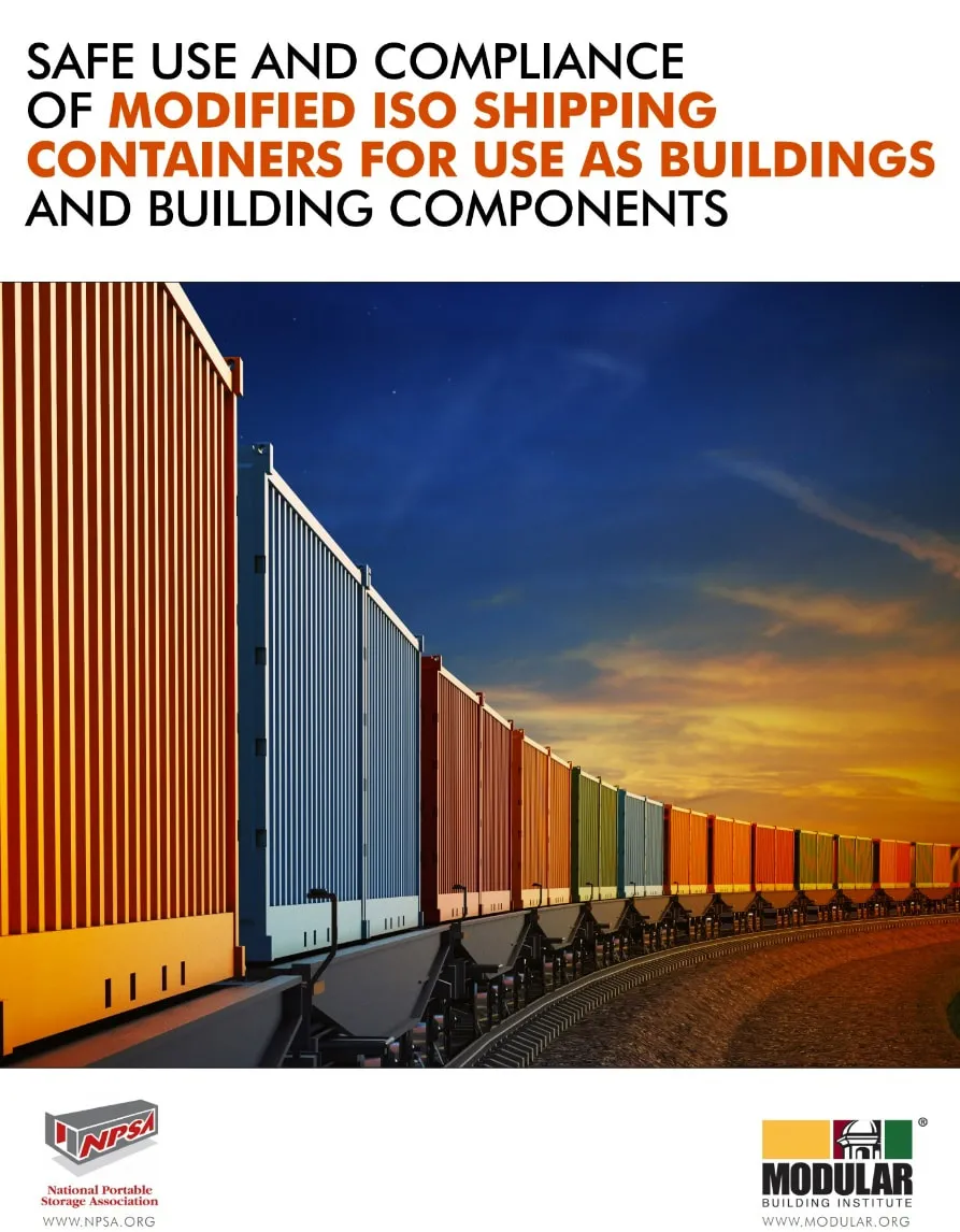 Cover of the report Safe Use and Compliance of Modified ISO Shipping Containers for Use as Buildings and Building Components